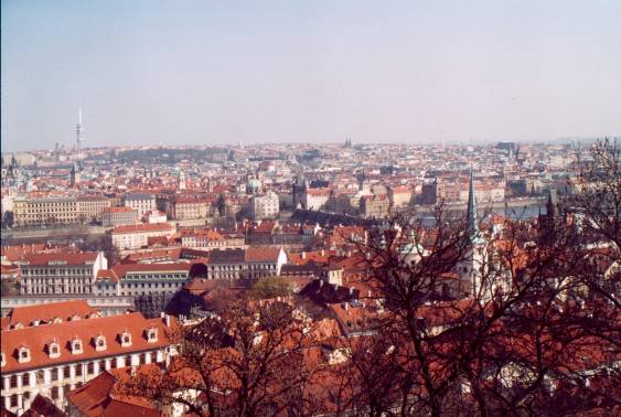 Vue de Prague du haut du chateau