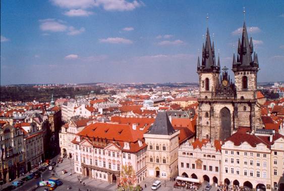 Vue de Prague de la Tour de l'hotel de ville