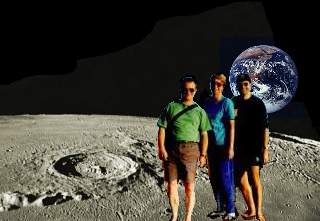 Photo modifiée en un voyage sur la lune